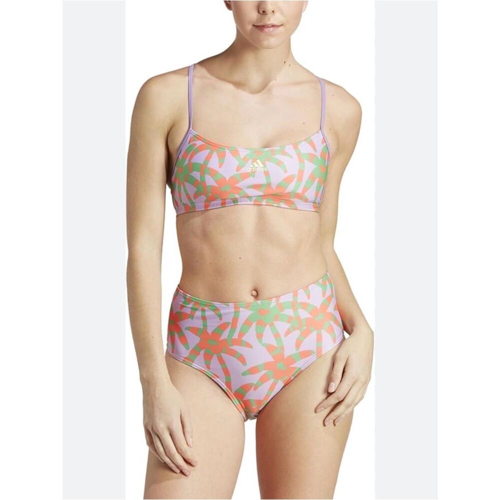 Adidas & Farm Rio Floral Print Two
Piece Bikini Set(Size Small)